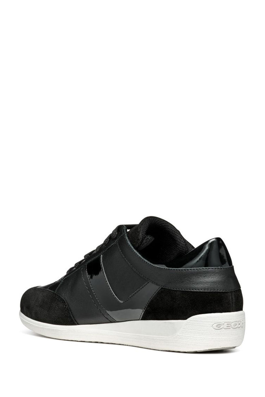 Geox Women's Black Myria Lace-Up Leather Sneaker