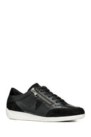 Geox Women's Black Myria Lace-Up Leather Sneaker | Derimod