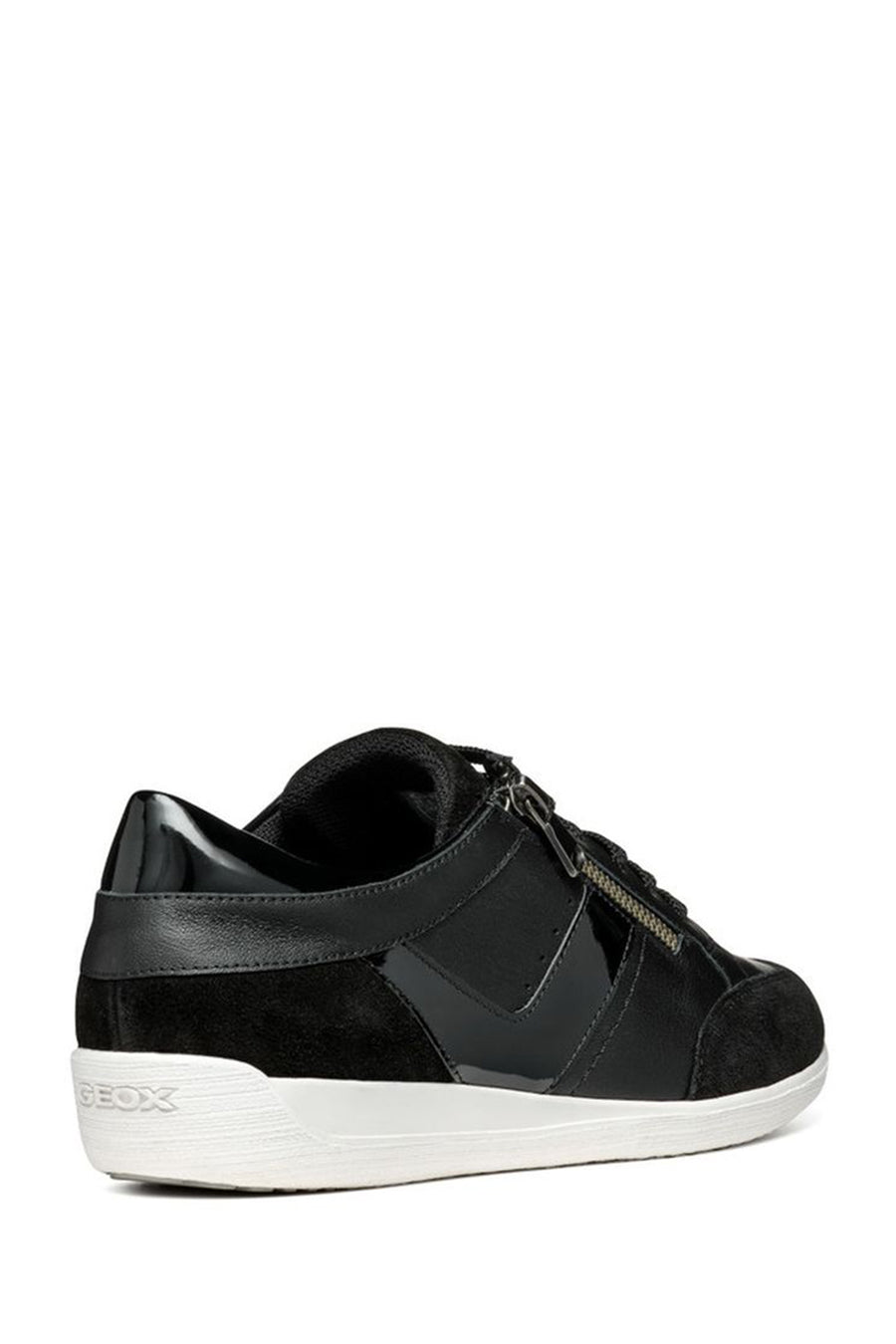 Geox Women's Black Myria Lace-Up Leather Sneaker