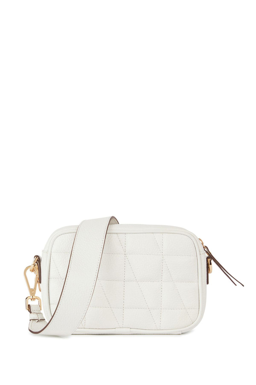 Geox Women's White Narcisia Leather Shoulder Bag