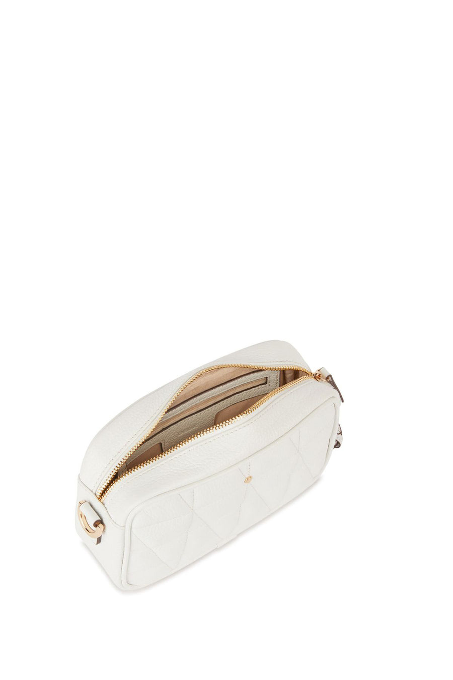 Geox Women's White Narcisia Leather Shoulder Bag