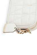 Geox Women's White Narcisia Leather Shoulder Bag | Derimod