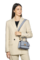 Geox Women Blue Ciclaminia Leather Crossbody Bag | Derimod