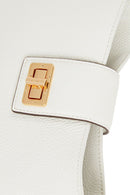 Geox Women's White Ciclaminia Leather Shoulder Bag | Derimod