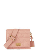 Geox Women's Beige Veriana Quilted Leather Shoulder Bag | Derimod
