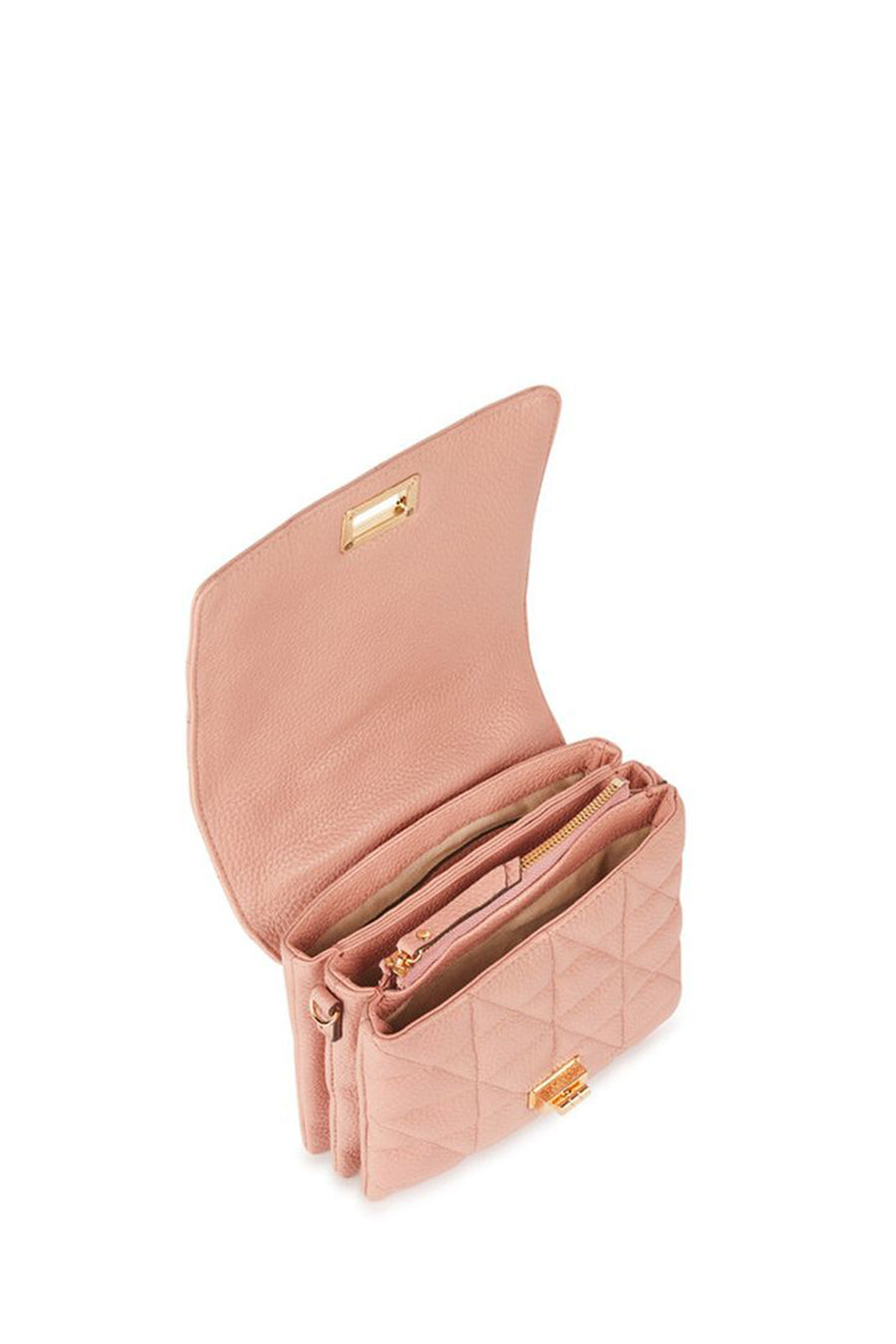 Geox Women's Beige Veriana Quilted Leather Shoulder Bag