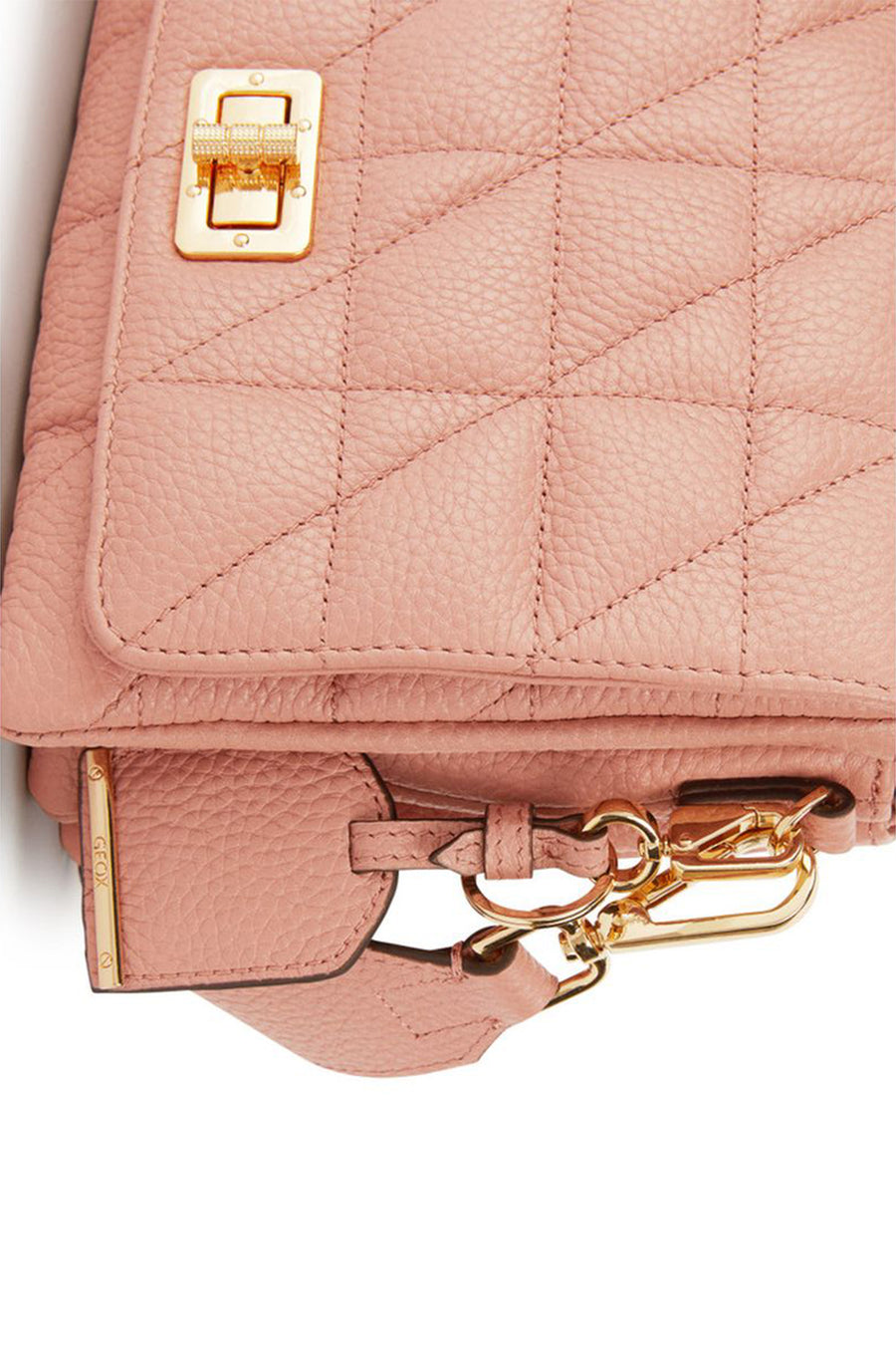 Geox Women's Beige Veriana Quilted Leather Shoulder Bag