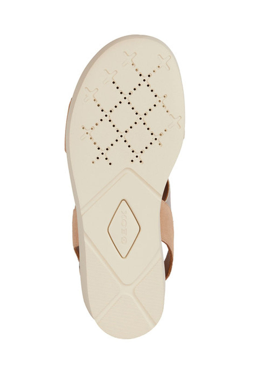 Geox Women's Beige Xand 2.2s Thick Soled Strappy Leather Sandals