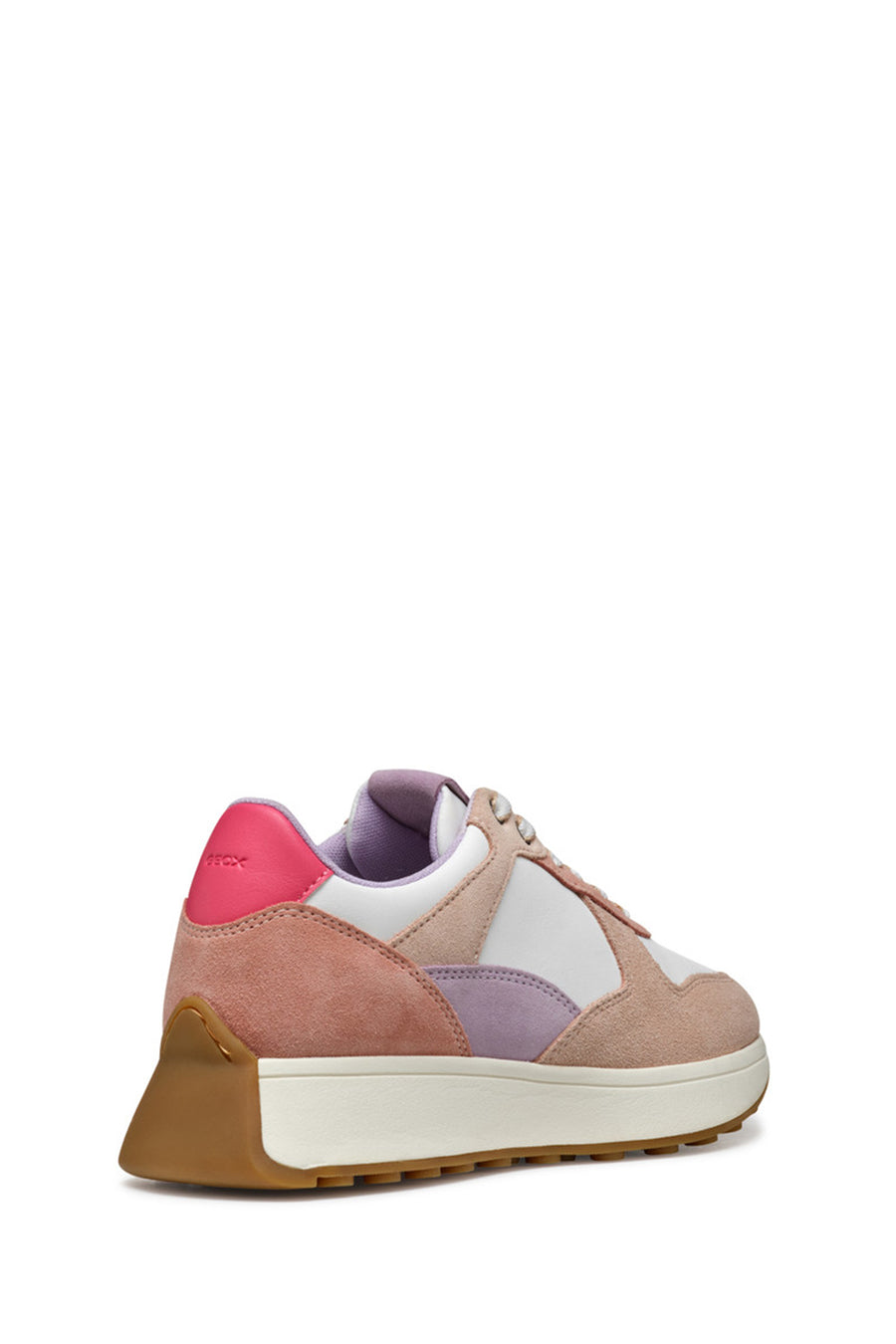 Geox Woman Multicoloured D Amabel A - Nappa + Suede Lace-up Leather Sneakers