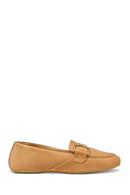 Geox Women Brown Palmaria Suede Leather Loafer | Derimod