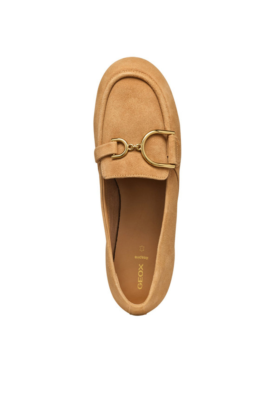 Geox Women Brown Palmaria Suede Leather Loafer