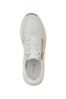 Geox Women's White Bulmya Lace-Up Leather Sneaker | Derimod