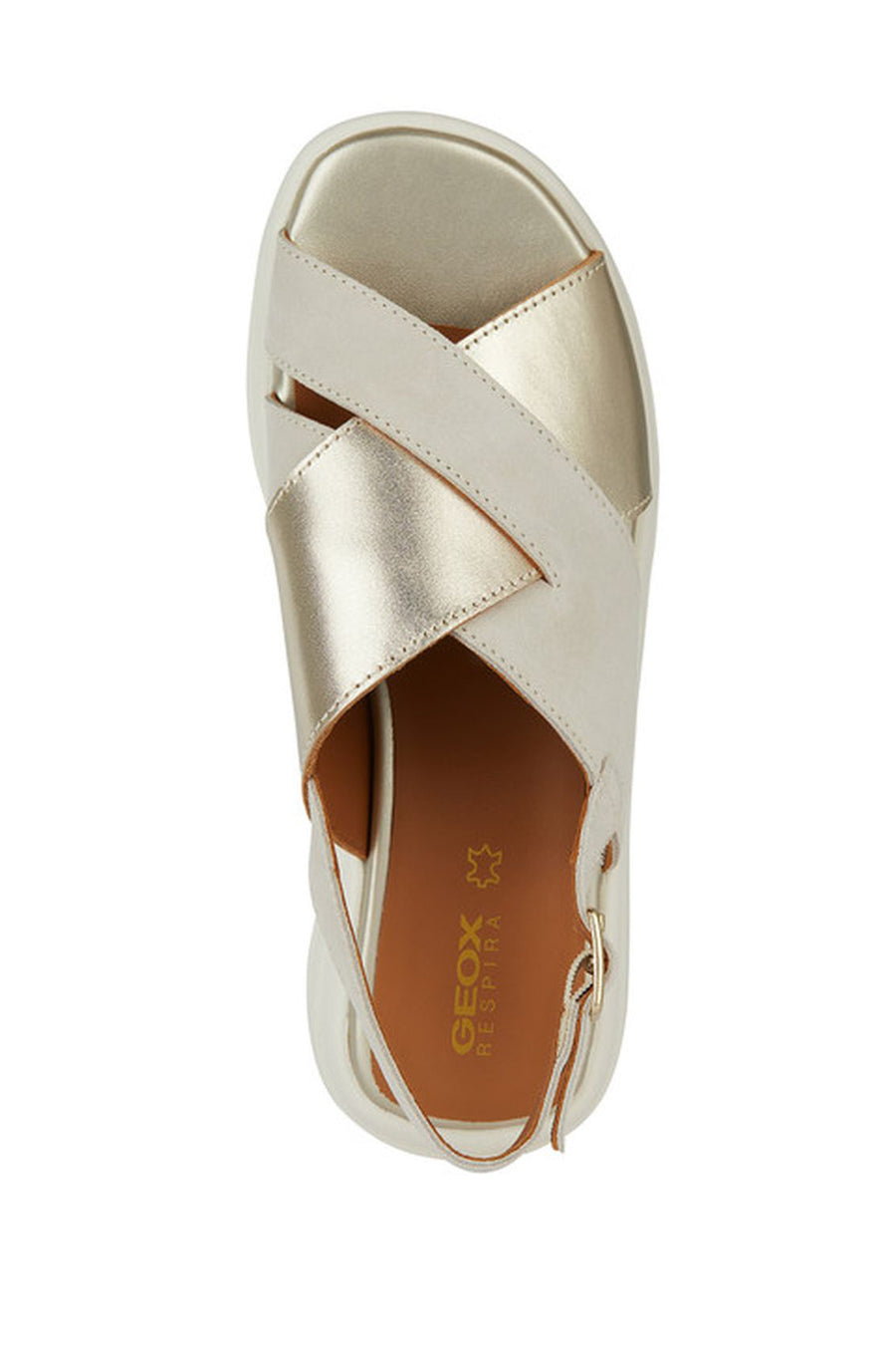 Geox Women's Beige Spherica Ec5 Strappy Leather Sandals