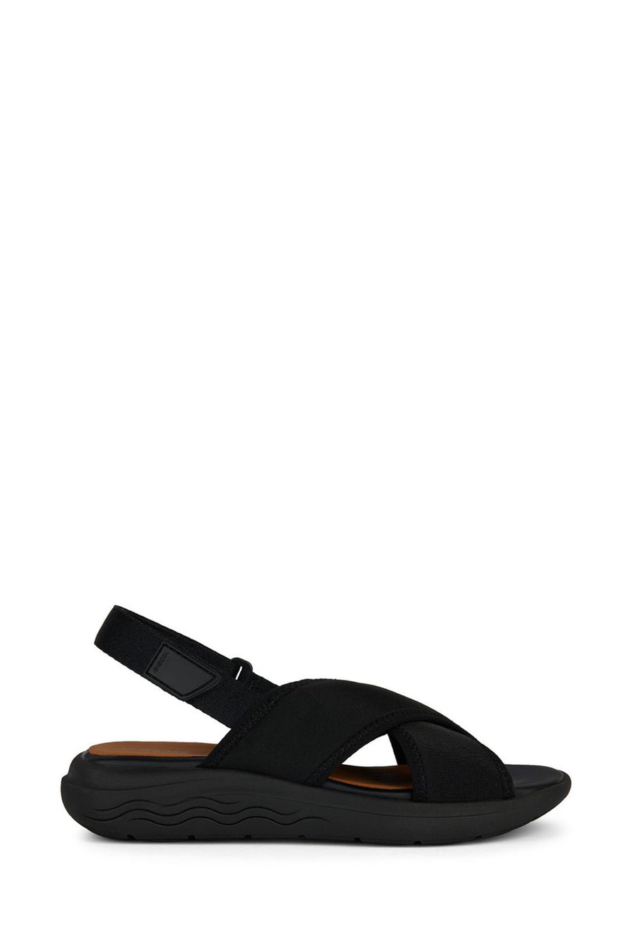 Geox Women's Black Spherica Ankle Strap Fabric Sandals D45SVD00011C9999 | Derimod