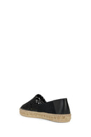 Geox Women's Black Lampedusa Leather Espadrille | Derimod
