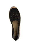 Geox Women's Black Lampedusa Leather Espadrille | Derimod