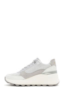 Geox Women's White Spherica Lace-Up Leather Sneaker | Derimod