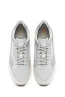 Geox Women's White Spherica Lace-Up Leather Sneaker | Derimod