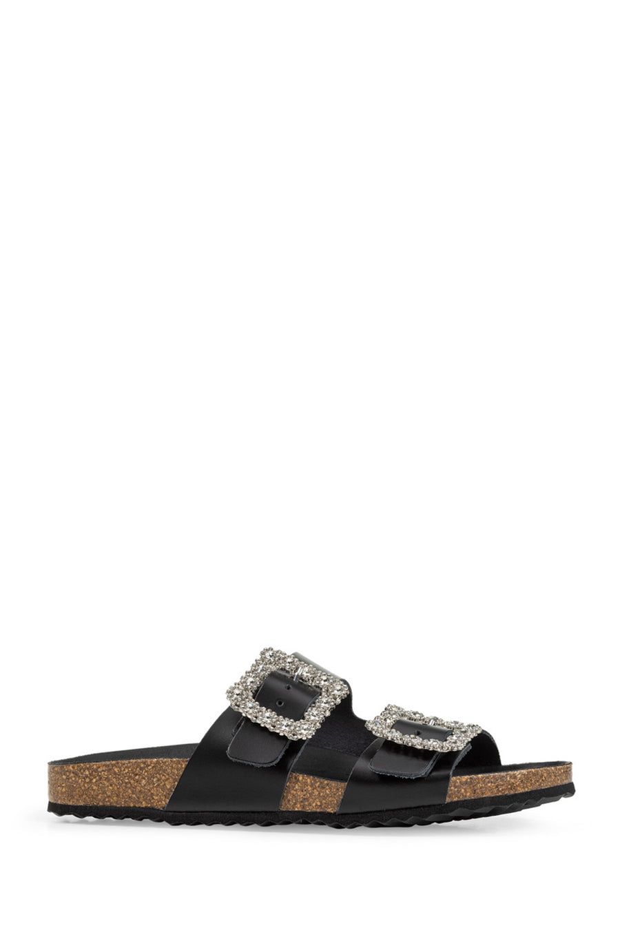 Geox Women Black D Brionia Ra - Nappa Stone Leather Slippers D45Y3A000T5C9999 | Derimod