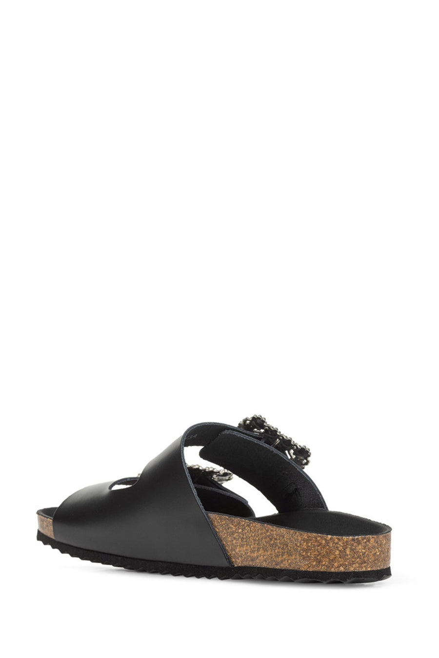 Geox Women Black D Brionia Ra - Nappa Stone Leather Slippers