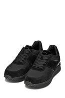 Geox Women Black D Runntıx A - Nylon+Suede Lace-Up Thick-Soled Fabric Sneaker | Derimod