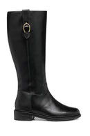 Geox Women Black D Walk Pleasure D - Smo.Lea Zippered Leather Boot | Derimod