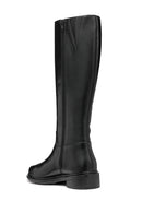 Geox Women Black D Walk Pleasure D - Smo.Lea Zippered Leather Boot | Derimod