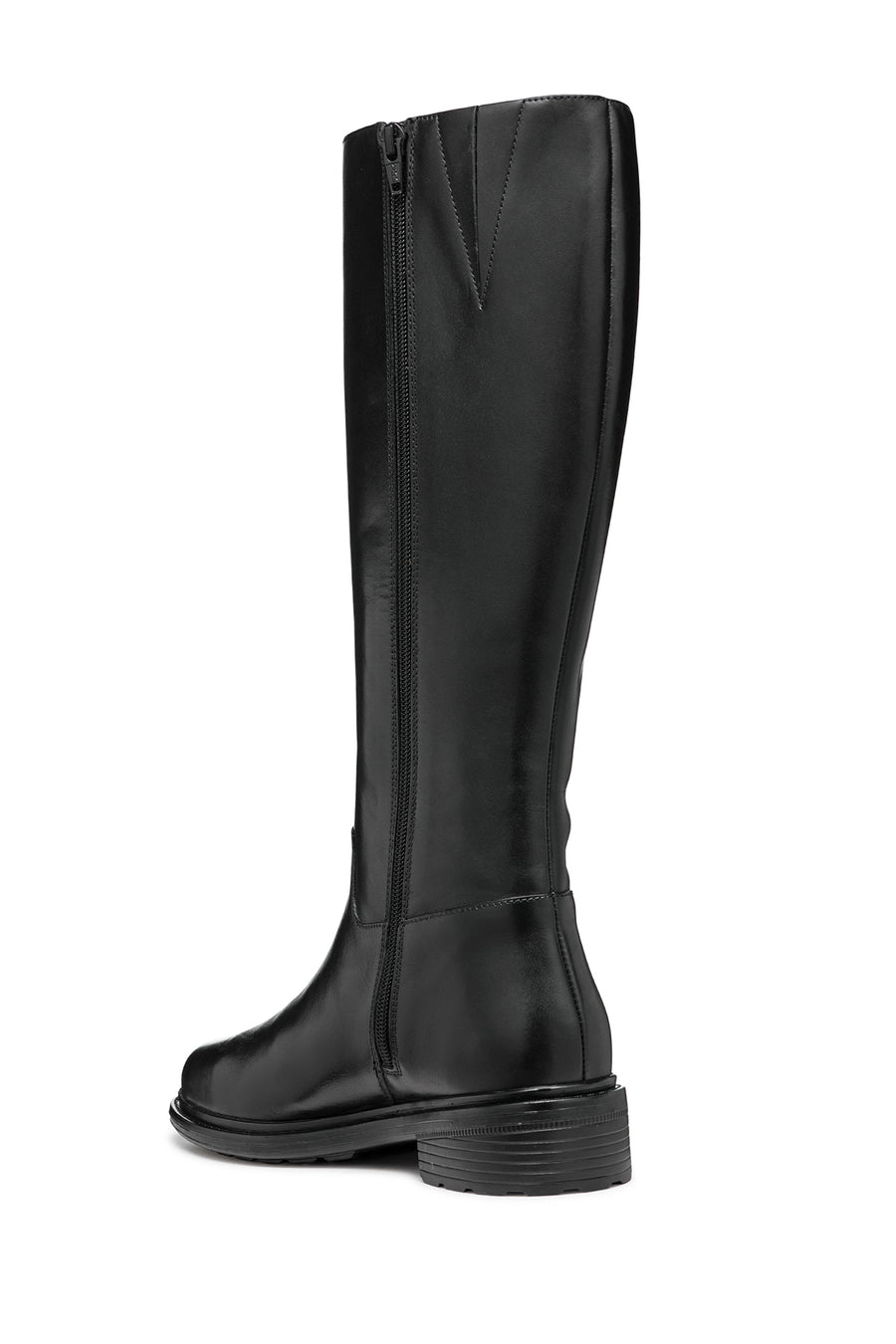 Geox Women Black D Walk Pleasure D - Smo.Lea Zippered Leather Boot