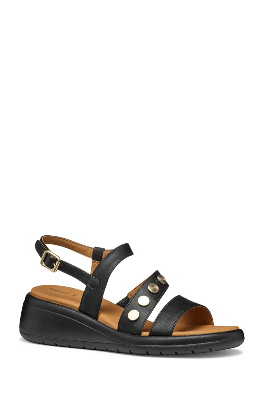Geox Women Black D Meliconia F Wedge Heel Sandal