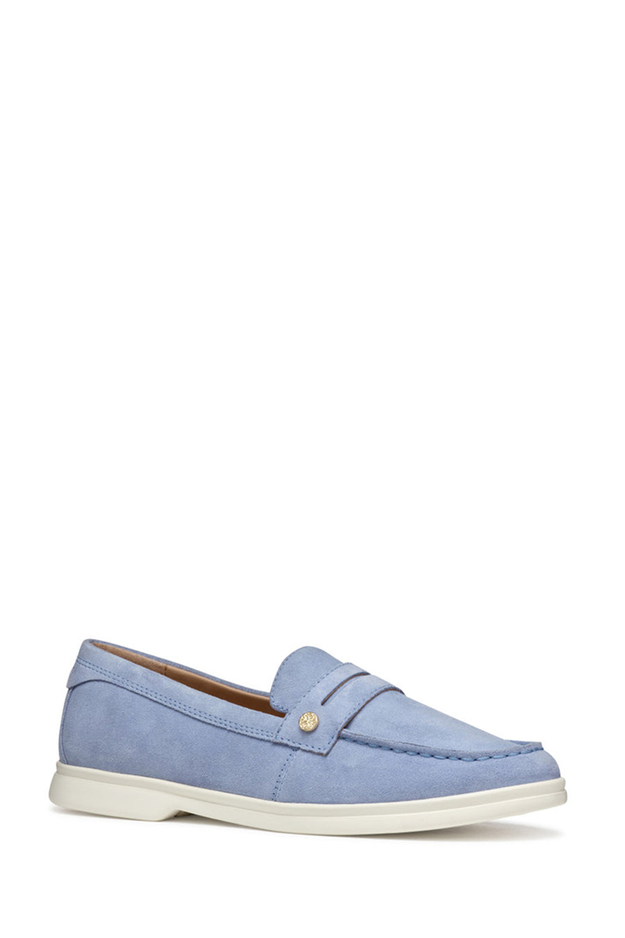 Geox Women Blue Xand 3 Suede Leather Masculine Loafer