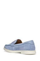 Geox Women Blue Xand 3 Suede Leather Masculine Loafer | Derimod