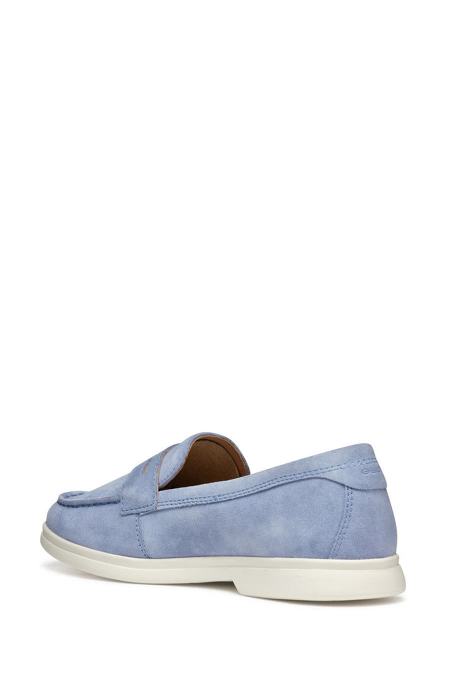 Geox Women Blue Xand 3 Suede Leather Masculine Loafer