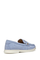 Geox Women Blue Xand 3 Suede Leather Masculine Loafer | Derimod