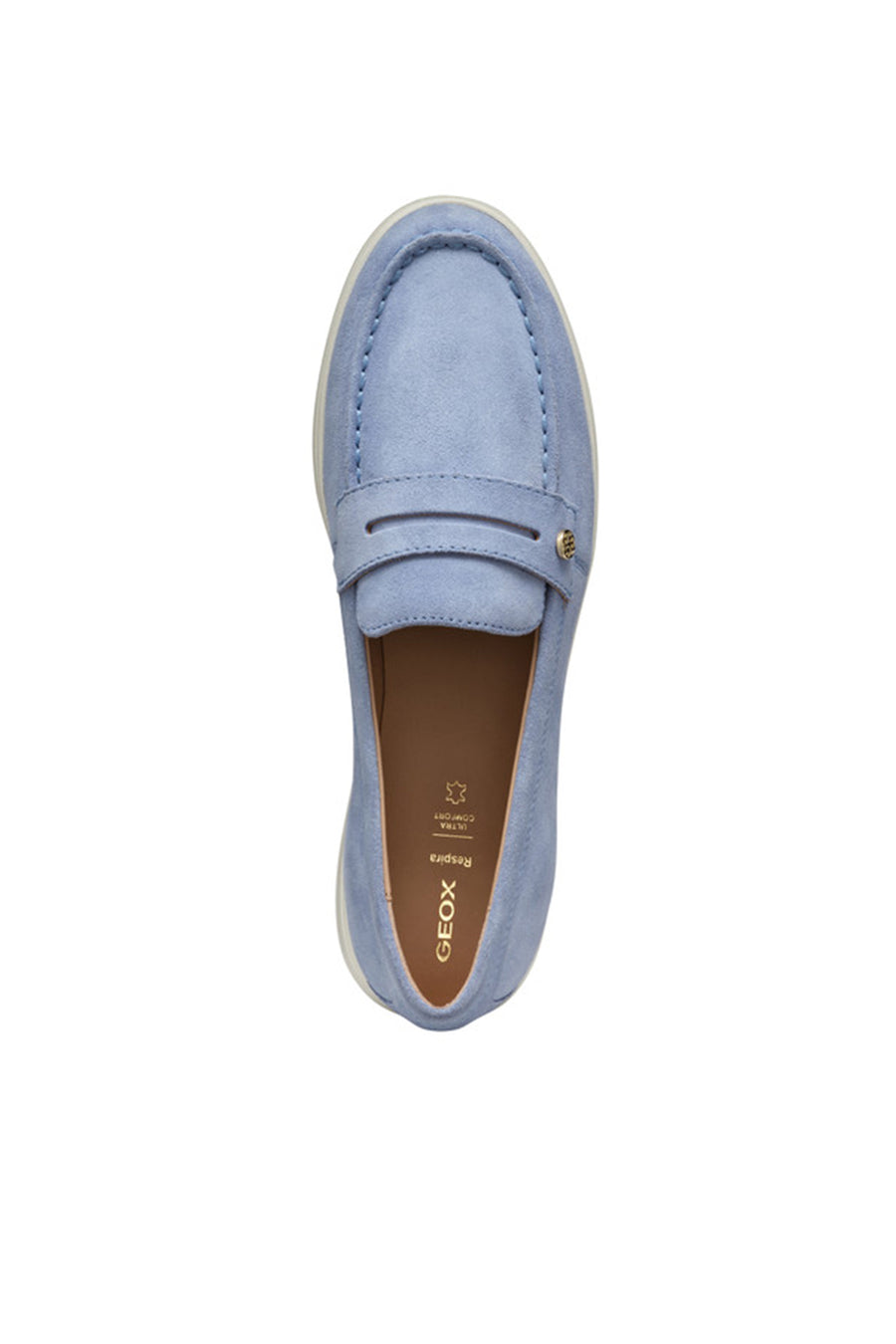 Geox Women Blue Xand 3 Suede Leather Masculine Loafer