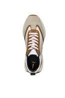 Geox Women Beige D Amabel Lace-Up Thick-Soled Leather Sneaker | Derimod