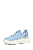 Geox Kadın Mavi D Nebula 2.0 X A Bağcıklı Kalın Tabanlı Kumaş Sneaker | Derimod