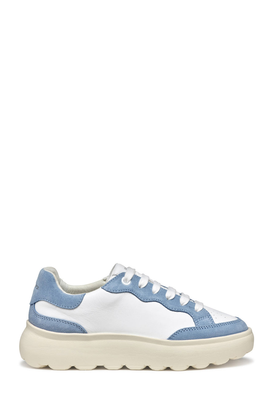 Geox Kadın Beyaz Spherica Ec4.1 Bağcıklı Kalın Tabanlı Deri Sneaker D55TCA08522C0270 | Derimod