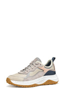 Geox Women Brown Oliviera + Grip Lace-Up Thick Sole Leather Sneaker | Derimod