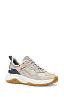 Geox Women Brown Oliviera + Grip Lace-Up Thick Sole Leather Sneaker | Derimod