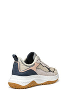 Geox Women Brown Oliviera + Grip Lace-Up Thick Sole Leather Sneaker | Derimod