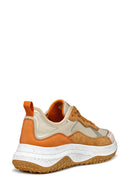 Geox Women Brown Oliviera + Grip Lace-Up Thick Sole Leather Sneaker | Derimod