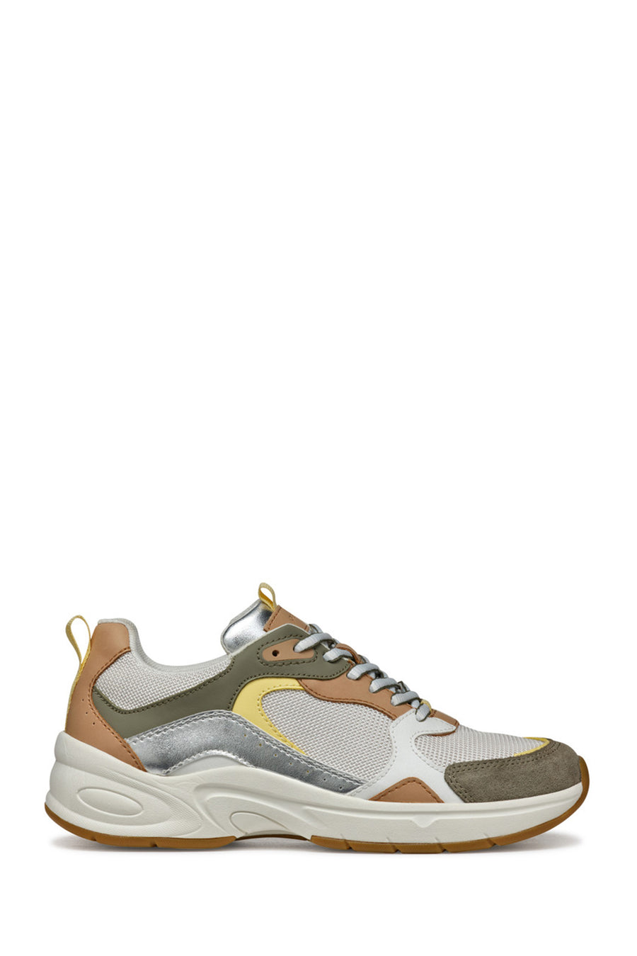 Geox Kadın Yeşil Zarvia Bağcıklı Kalın Tabanlı Deri Sneaker D55YLA0AS54C1QF3 | Derimod