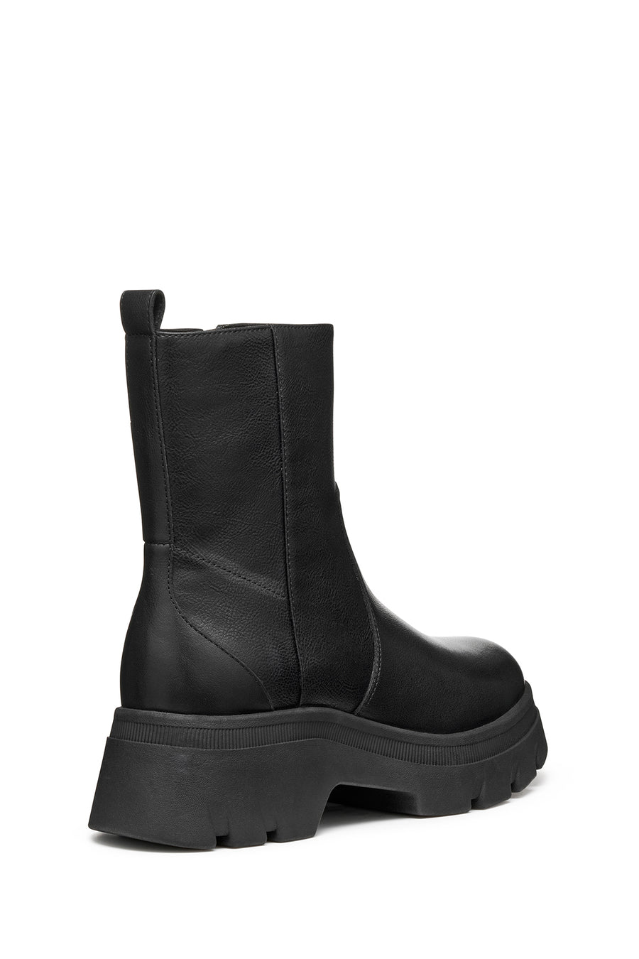 Geox Women Black D Pluette Zippered Thick Sole Leather Boot