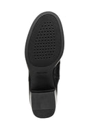 Geox Women Black D Serılda 60 A - Smo.Lea Buckled Zippered Heeled Leather Boot | Derimod