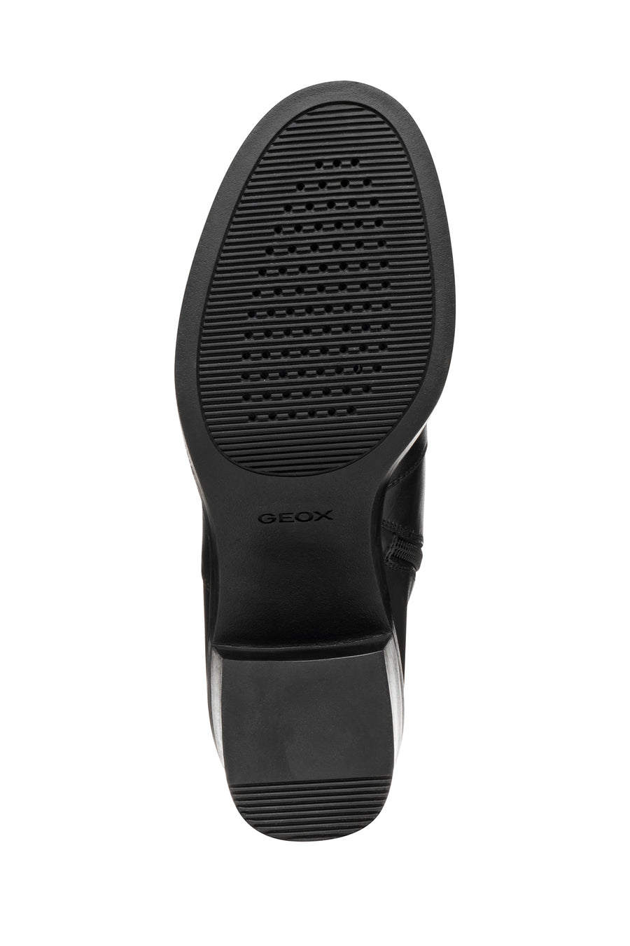 Geox Women Black D Serılda 60 A - Smo.Lea Buckled Zippered Heeled Leather Boot