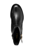 Geox Women Black D Serılda 60 A - Smo.Lea Buckled Zippered Heeled Leather Boot | Derimod