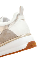 Alberto Guardiani Women's Beige Gold Louise Thick Sole Leather Sneaker | Derimod
