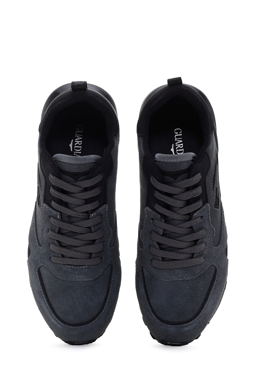 Alberto Guardiani Men's Dark Gray Wen Thick Soled Suede Leather Sneaker