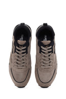 Alberto Guardiani Men's Mink Wen Thick Soled Suede Leather Sneaker | Derimod