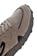 Alberto Guardiani Men's Mink Wen Thick Soled Suede Leather Sneaker | Derimod